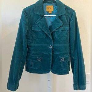 DO+BE Teal Velvet Women's Blazer